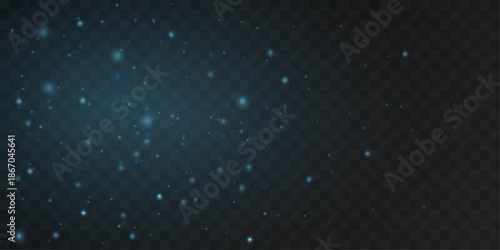 Fine blue dust sparkles drift lightly, forming a soft glowing atmosphere. Gentle motion enhances balance and modern elegance. Perfect for contemporary compositions.vector