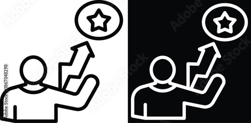 motivation Two-tone version in black and white background