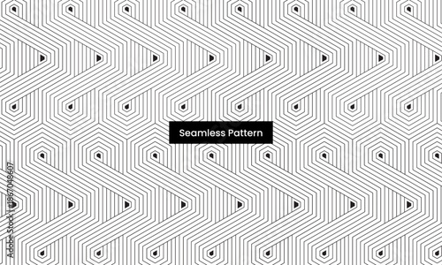 Modern Geometric Labyrinth Seamless Pattern