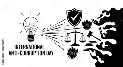 International Anti Corruption Day Illustration Ideas.