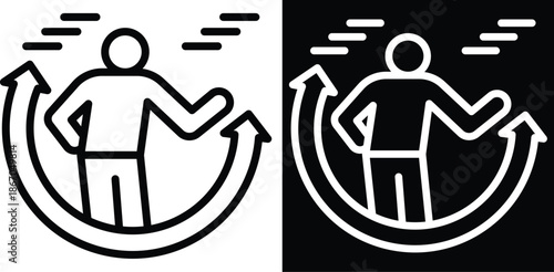 persistence Two-tone version in black and white background