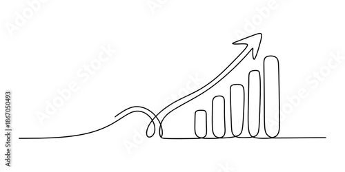 A single line drawing of a woman singing karaoke next to a washing machine Vector, illustration