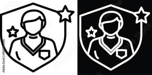 self esteem Two-tone version in black and white background