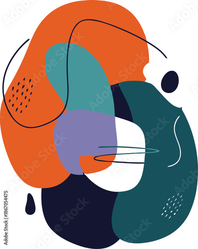 Abstract Artistic Symphony: A vibrant abstract composition where shapes and lines intertwine, creating a visually stimulating artwork that evokes emotions and sparks curiosity.