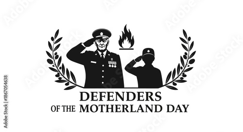 Saluting Soldiers Defenders of Motherland Day.