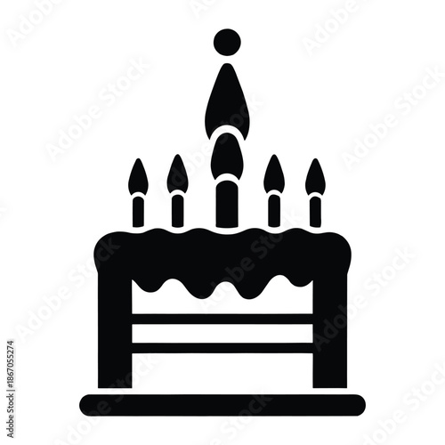 birthday cake isolated on white