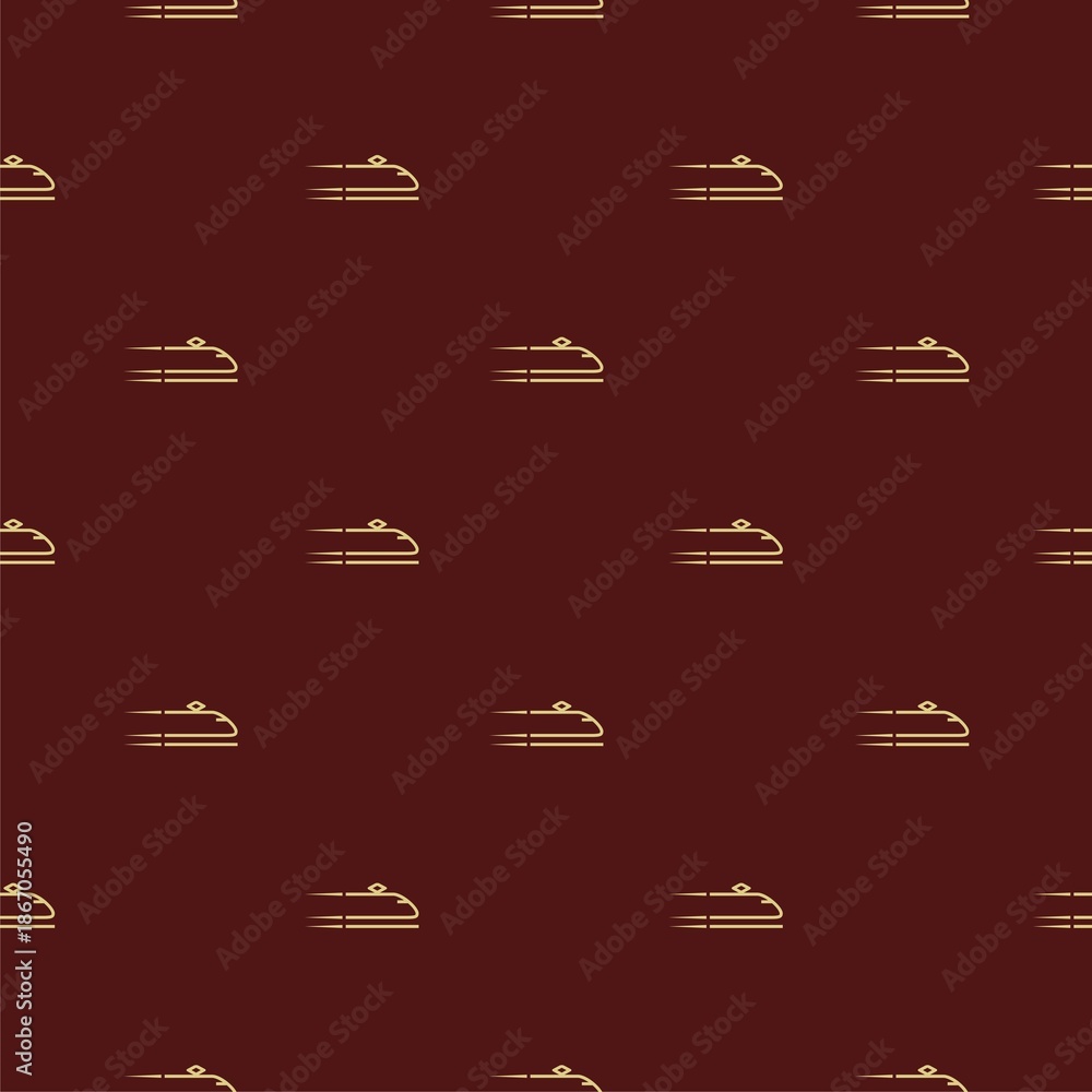 Fast train seamless pattern isolated on color background