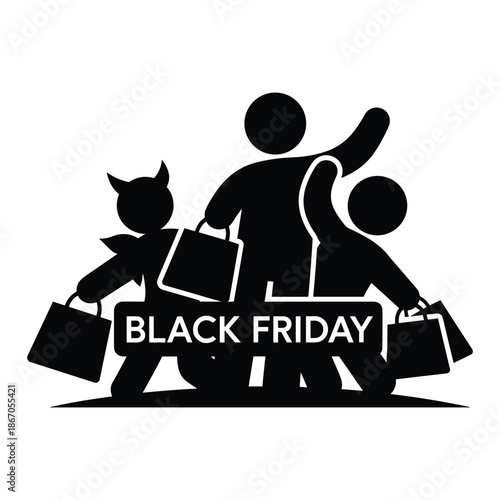 Black Friday silhouette design