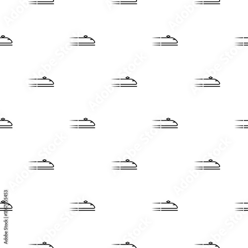 Fast train seamless pattern isolated on white background