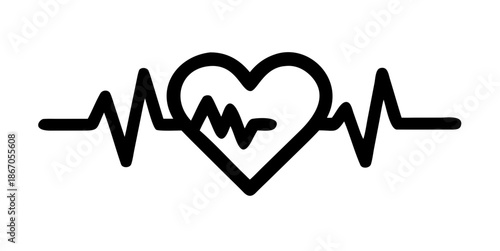 Heart health monitor icon