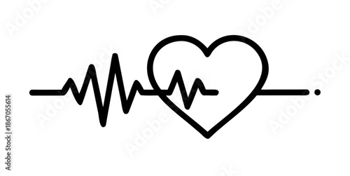 Heart health ecg symbol