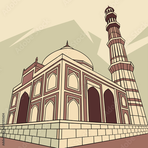 Illustrated mosque
