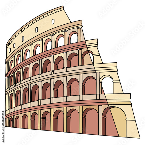 Illustration of the colosseum