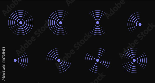 Radar Scan Sonar Pulse Circular Waves