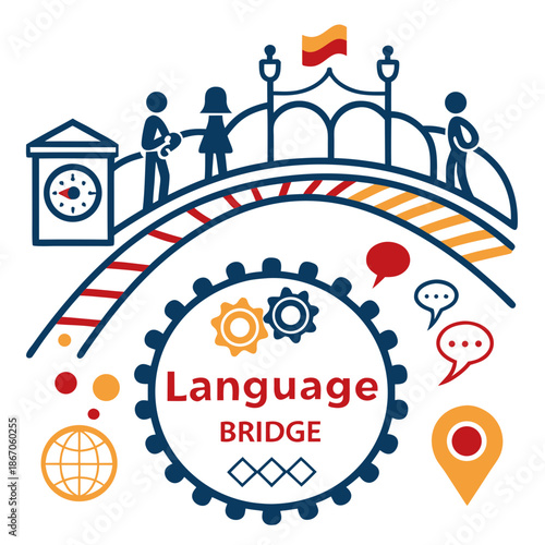Language bridge illustration