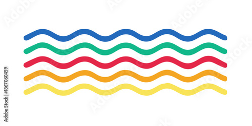 Colorful wavy lines