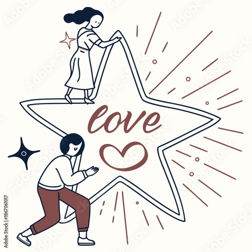 Illustration of love and connection