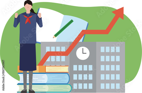 学力がアップする女子学生