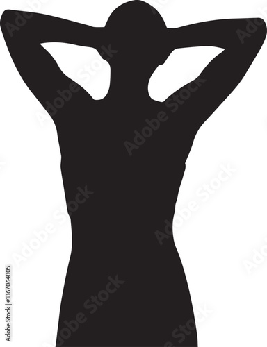 Person stretching arms