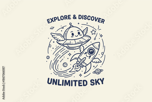 adventurous line illustration vector