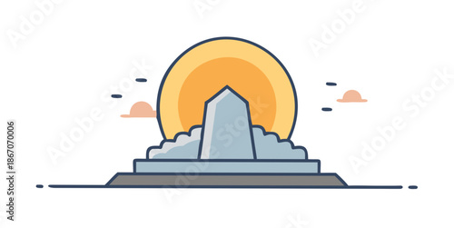 Sunrise over a mountain