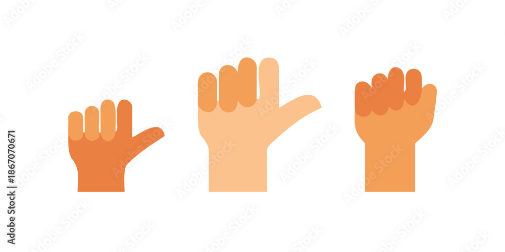 Fototapeta premium Three hand gestures