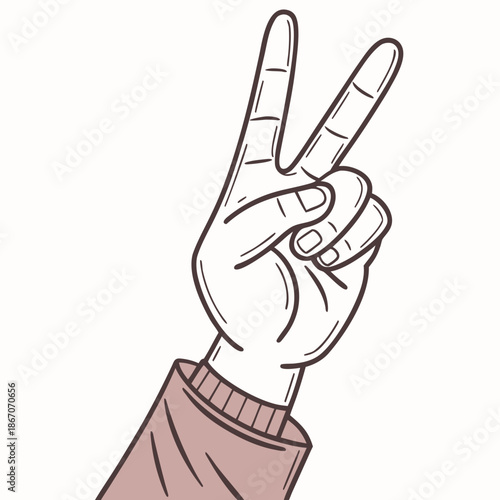 Peace sign hand illustration
