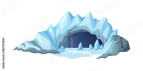 Iceberg with cave