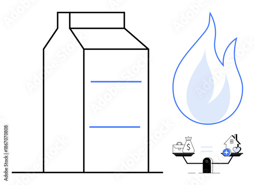 Energy efficiency concept. Energy-saving solutions reduce consumption, prioritize savings, and balance costs. Energy crucial for sustainable systems, reduced usage, financial impact. Ideal for home