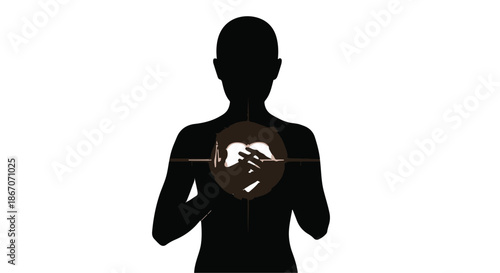 peace sign on black background