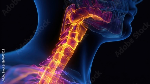 Crosssectional view of inflamed subglottic region in childs throat with glowing constricted airway illustrating croup symptoms.