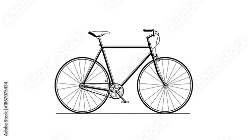 Minimalist Bicycle Illustration