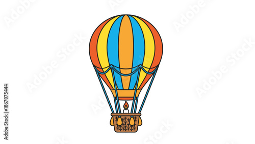 Colorful Hot Air Balloon Illustration
