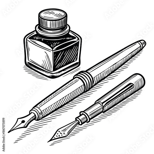 Vintage Tattoo Tools Emblem Engraved Style Vector Illustration