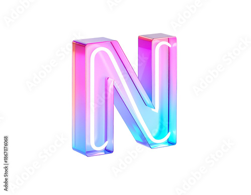 Illuminated gradient capital letter 