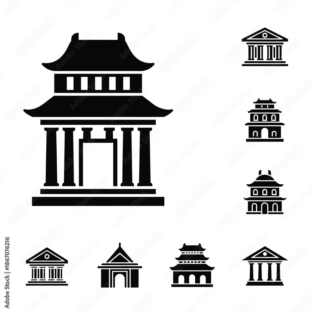 Fototapeta premium Sleek Asymmetrical Abstract Vector Icon for Corporate Presentation, Modern UI, and Innovative Marketing Design