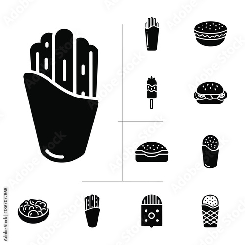 Asymmetrical vector icon representing connection and integration, modern design for systems and networks