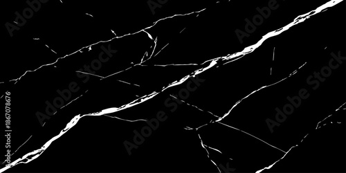 Elegant black marble texture with bold white natural veins, high contrast stone background, luxury abstract surface ideal for modern design, architecture, interior decor, branding, wallpapers.