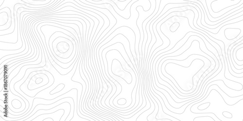 Topographic map, grid, texture, relief contour of terrain. Vector pattern background with mountains and flat land wavy line contours. Abstract monochrome topographic map, topography, cartography theme