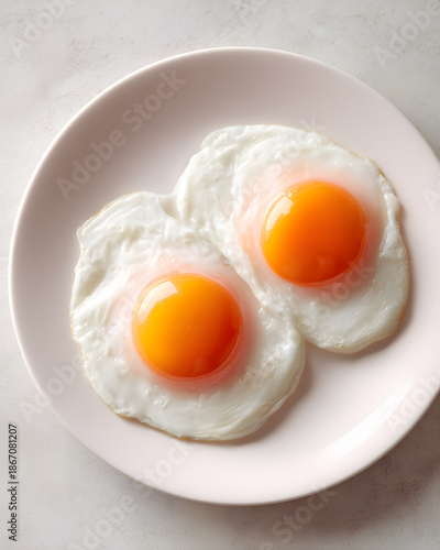 Fried egg cooking process kitchen food photography bright atmosphere close-up