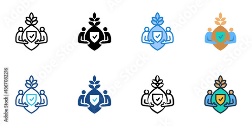 Agricultural consulting icons set multiple style collection. Editable stroke 
