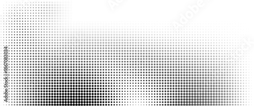 Dotted halftone gradient texture. Fading polka dot background. Repeated dots gradation pattern background.