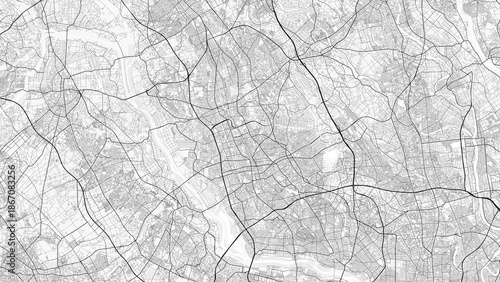 Slika na platnu Saitama City Map