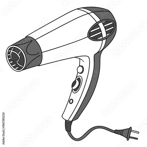 Compact Electric Hairdryer for Personal Grooming