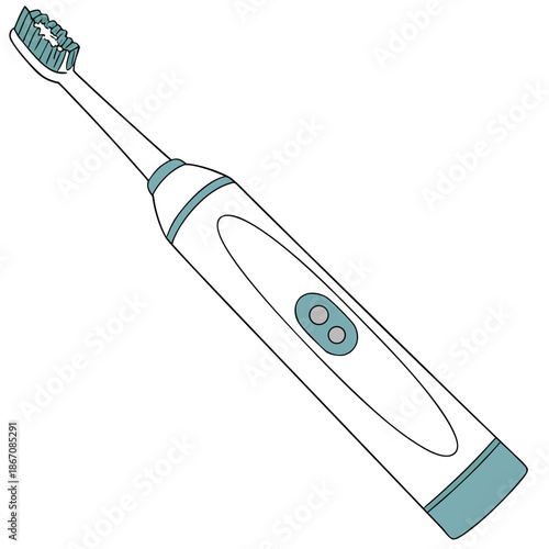 Modern Electric Toothbrush Vector for Oral Hygiene