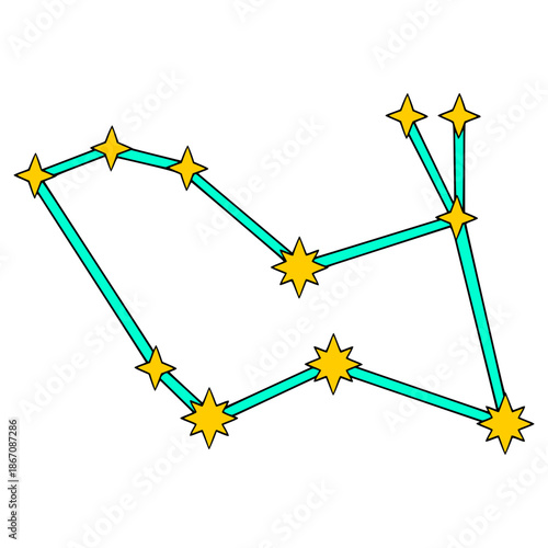 Lepus constellation illustration hand drawn isolated vector