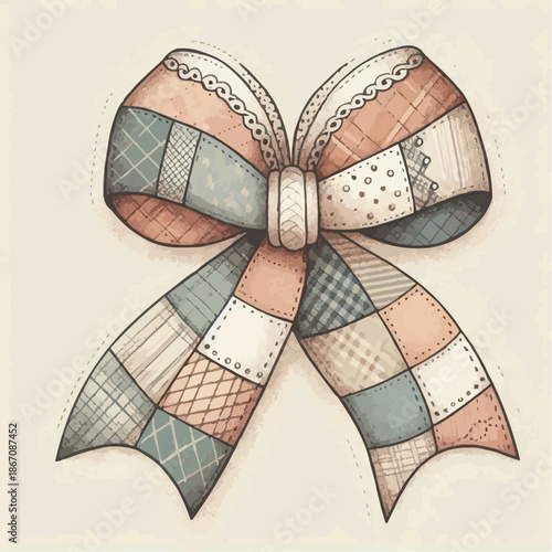 Patchwork bowtie ribbon