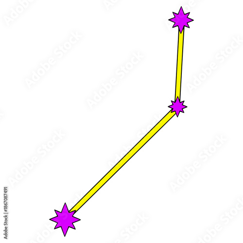 Pictor constellation illustration hand drawn isolated vector