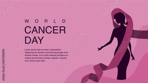 vector world cancer day poster template