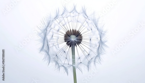 Wallpaper Mural Close-up of dandelion seed head against a plain, off-white background Torontodigital.ca